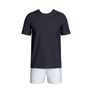 EDEN PARK  pyjama short homme en coton Fashion Bleu/Gris - Taille S