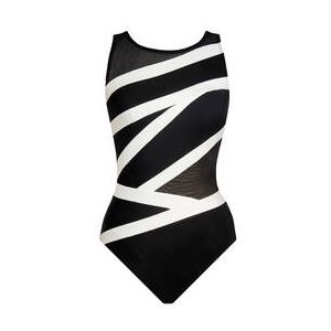 MIRACLESUIT maillot de bain 1 pièce gainant Somerpointe sans armatures Spectra Noir/Blanc - Taille 40