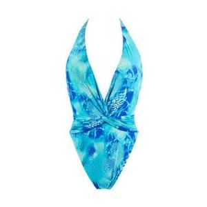 LULI FAMA maillot de bain 1 pièce dos nu sans armatures Aqua Dreams Bleu turquoise - Taille XS