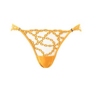SHIKKOSA slip br&eacute;silien Chains Jaune - Taille XS