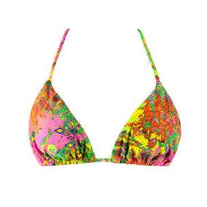 LULI FAMA haut de maillot de bain triangle réversible Vice City Multicolore - Taille XS