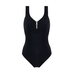 PAIN DE SUCRE maillot de bain 1 pi&egrave;ce Anton Sensitive Uni Life R&eacute;sille Noir - Taille XS