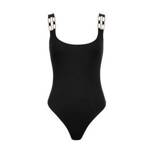 AUBADE body string côtelé Les Bodys By Aubade Noir - Taille S