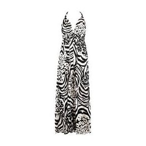 LULI FAMA robe de plage longue All the Skins Noir/Blanc - Taille XS