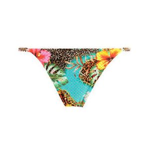 LULI FAMA bas de maillot de bain slip échancré Visions of Paradise Bleu turquoise - Taille S