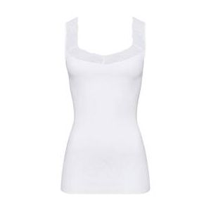 HANRO d&eacute;bardeur en coton Cotton Delight Blanc - Taille XS