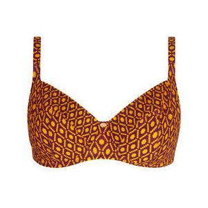 ANTIGEL haut de maillot de bain corbeille fitting La Papoue Marron/Orange - Taille 95C