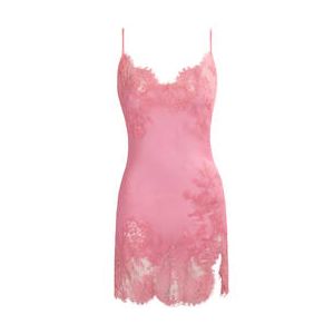 MARJOLAINE nuisette Chrom&eacute;a en soie et dentelle Calista Rose - Taille 36