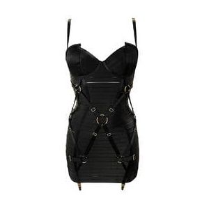 BORDELLE robe porte-jarretelles harnais angela New Signature Noir - Taille S