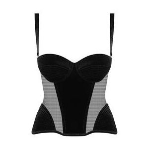 MAISON CLOSE corset en velours Rococo Scandale Noir - Taille XS