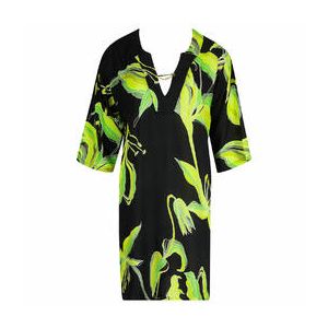 LISE CHARMEL tunique de plage Fleur de Nuit Noir/Vert - Taille S