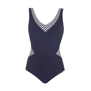 SUNFLAIR maillot de bain 1 pi&egrave;ce gainant sans armatures Jersey Blanc/Bleu - Taille 40/B