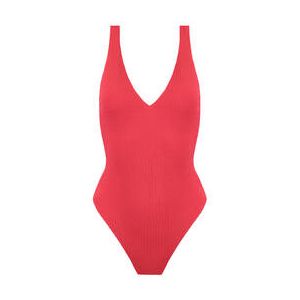 SEAFOLLY maillot de bain 1 pièce décolleté sans armatures Sea Dive Rouge - Taille 36