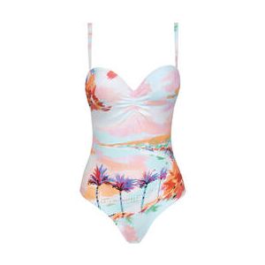 EMPREINTE maillot de bain 1 pièce bustier armatures Croisette Multicolore - Taille 40/C