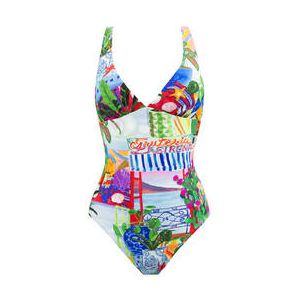 SEAFOLLY maillot de bain 1 pi&egrave;ce d&eacute;collet&eacute; sans armatures La Boca Multicolore - Taille 36