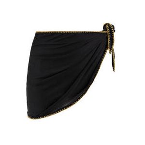 LULI FAMA jupe paréo de plage Luli Chic Noir - Taille TU