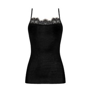 LISE CHARMEL caraco fines bretelles en laine et soie Plaisir Caresse Noir - Taille 1