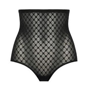 SIMONE P&Eacute;R&Egrave;LE culotte extra haute lissante en dentelle Plume Noir - Taille 1