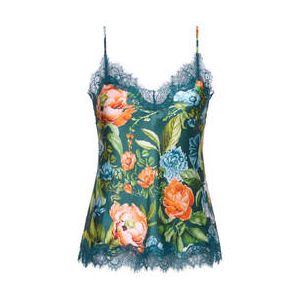 SAINTED SISTERS caraco en soie Scarlett Bleu/Orange - Taille 36