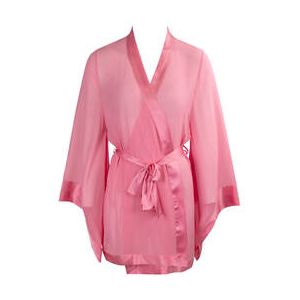 MARJOLAINE kimono Chrom&eacute;a en soie Calista Rose - Taille XS