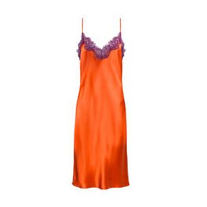 SAINTED SISTERS nuisette midi en soie Scarlett Orange sanguine - Taille 36