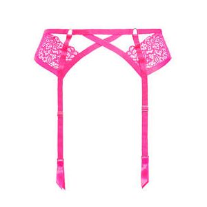 DITA VON TEESE porte-jarretelles en dentelle Von Follies Madame X Rose - Taille XS