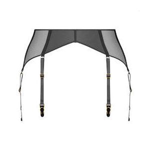 MAISON CLOSE porte-jarretelles 6 attaches L'Amoureuse Noir - Taille S