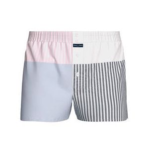 EDEN PARK  cale&ccedil;on homme en coton Signature Blanc/Bleu - Taille S