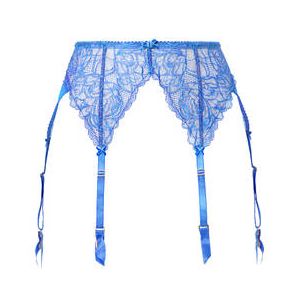 DITA VON TEESE porte-jarretelles 6 attaches en dentelle Gwendoline Bleu - Taille 36