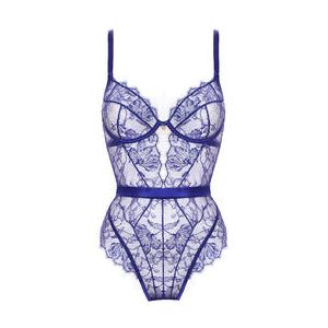 PRELUDE body en dentelle Pearl Bleu - Taille 85B