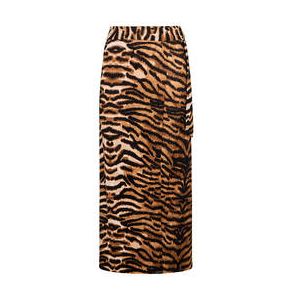 CHANTELLE jupe par&eacute;o de plage en lin Vita Marron/Noir - Taille XS