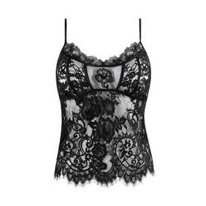 MARJOLAINE caraco Chrom&eacute;a en dentelle Carmela Noir - Taille 36