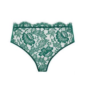 COCO DE MER culotte haute ouverte en dentelle Avani Vert &eacute;meraude - Taille S