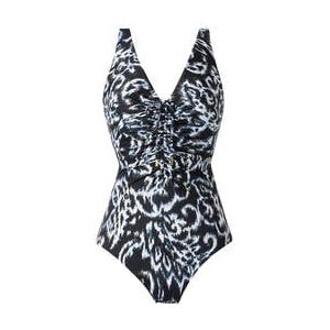 MIRACLESUIT maillot de bain 1 pi&egrave;ce gainant Bella sans armatures Adorn Noir/Blanc - Taille 40