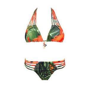 ACQUADICOCCO maillot de bain 2 pièces triangle Parrots Multicolore - Taille S