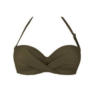 ANTIGEL haut de maillot de bain bandeau coques La Chiquissima Kaki - Taille 85B