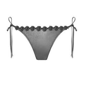 AGENT PROVOCATEUR bas de maillot de bain slip lacets Maiya Noir/Argent - Taille 2