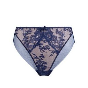 DITA VON TEESE culotte haute en dentelle Yva Bleu navy - Taille 36