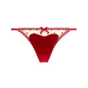 FLEUR DU MAL string en soie Amour Rouge - Taille XS