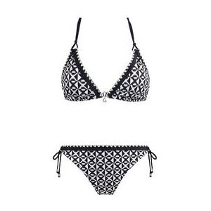 BANANA MOON maillot de bain 2 pi&egrave;ces triangle Blucostora YingYang Noir/Blanc - Taille XS