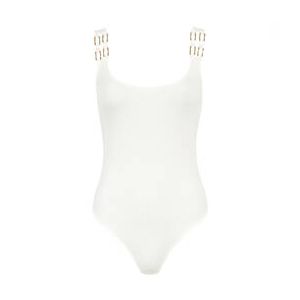 AUBADE body string côtelé Les Bodys By Aubade Blanc cassé - Taille S
