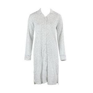 CANAT chemise de nuit manches longues en coton Goya Blanc/Bleu - Taille 1