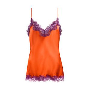 SAINTED SISTERS caraco en soie Scarlett Orange sanguine - Taille 36