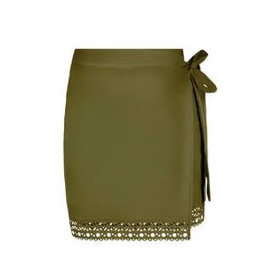 LISE CHARMEL jupe par&eacute;o de plage Ajourage Couture Vert fonc&eacute; - Taille TU