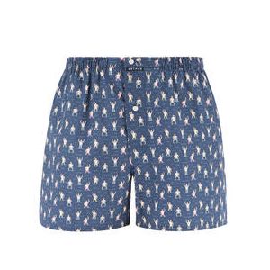 ARTHUR cale&ccedil;on homme en coton Lorient Bleu/Beige - Taille M