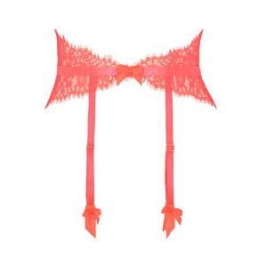 DITA VON TEESE porte-jarretelles en dentelle Von Follies Seduca Corail - Taille XS
