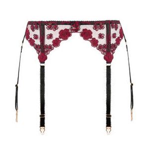 EDGE O' BEYOND porte-jarretelles 6 attaches Sheree Rouge rubis - Taille XS