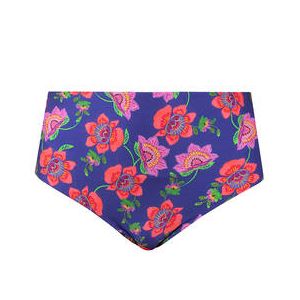 VERDISSIMA bas de maillot de bain culotte haute r&eacute;versible Fiore Esotico Bleu/Rose - Taille 2