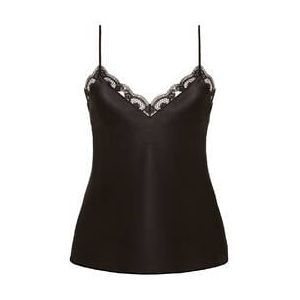 SIMONE PÉRÈLE haut de pyjama caraco col V en soie Love Me Noir - Taille S