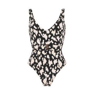 LIVIA maillot de bain 1 pièce Nazare sans armatures Bavarosat Noir/Beige - Taille 38